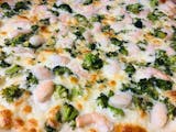 Shrimp & Broccoli White Pizza