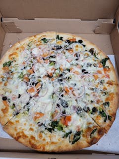 White Vegetarian Pizza