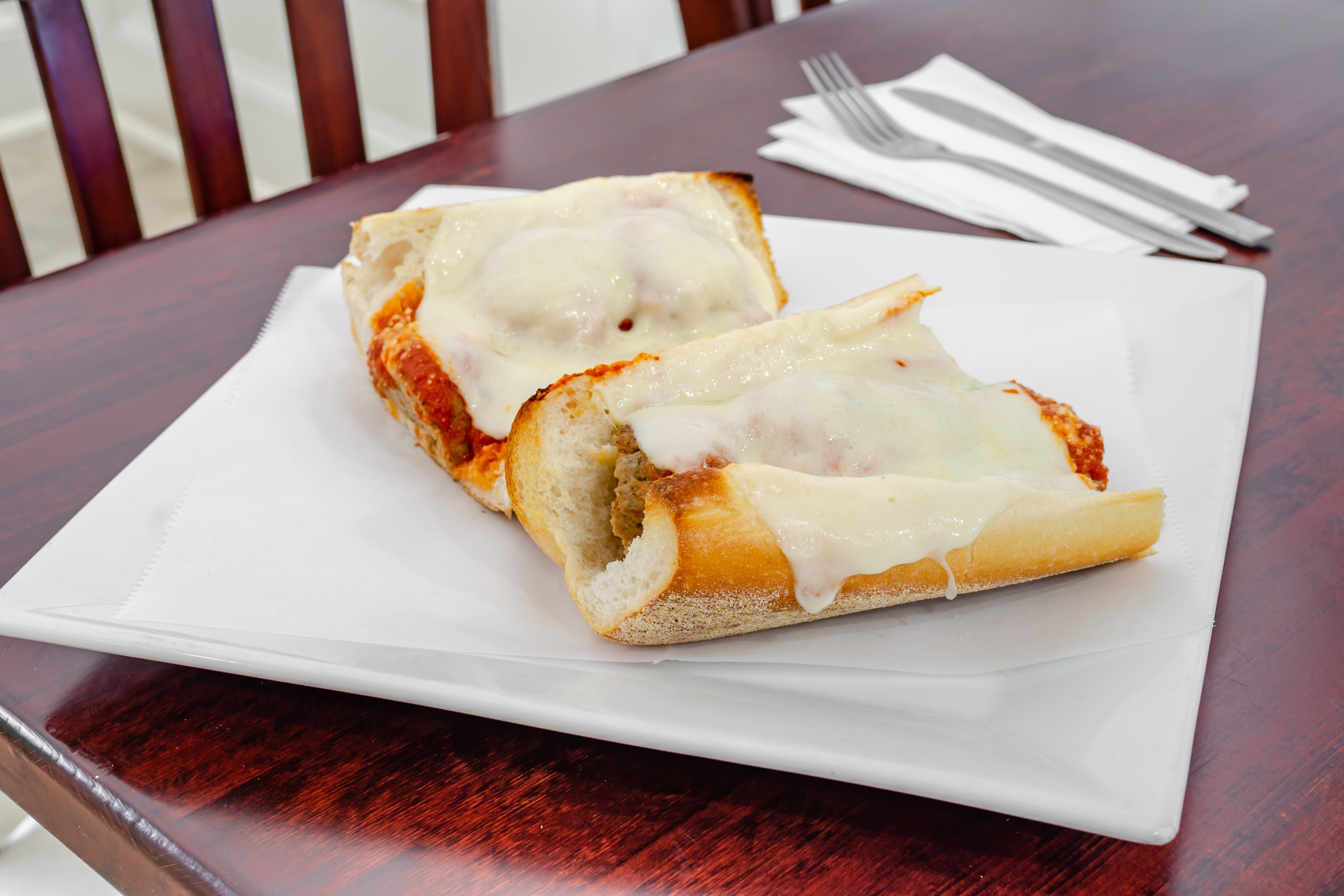 Meatball Parmigiana Sandwich