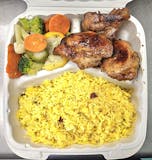 Caribbean Gril Chicken With Rice Platters