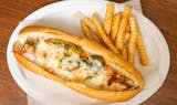Meatball Parmigiana Sandwich w/side of fries