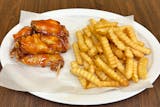 6 Piece Chicken Wings with Side of Fries
