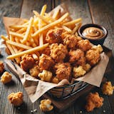 Popcorn Chicken with fries