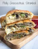 Steak Stromboli with Green Peppers & Fried Onions