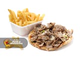 One Jumbo Pizza, Cheesesteak & Fries Special