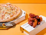 Two Large Cheese Pizzas with 10 Wings & 2 Liter Soda