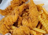 Three Pieces Chicken Strips with Crispy Fries