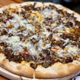 Philly Cheese Steak Gourmet Pizza