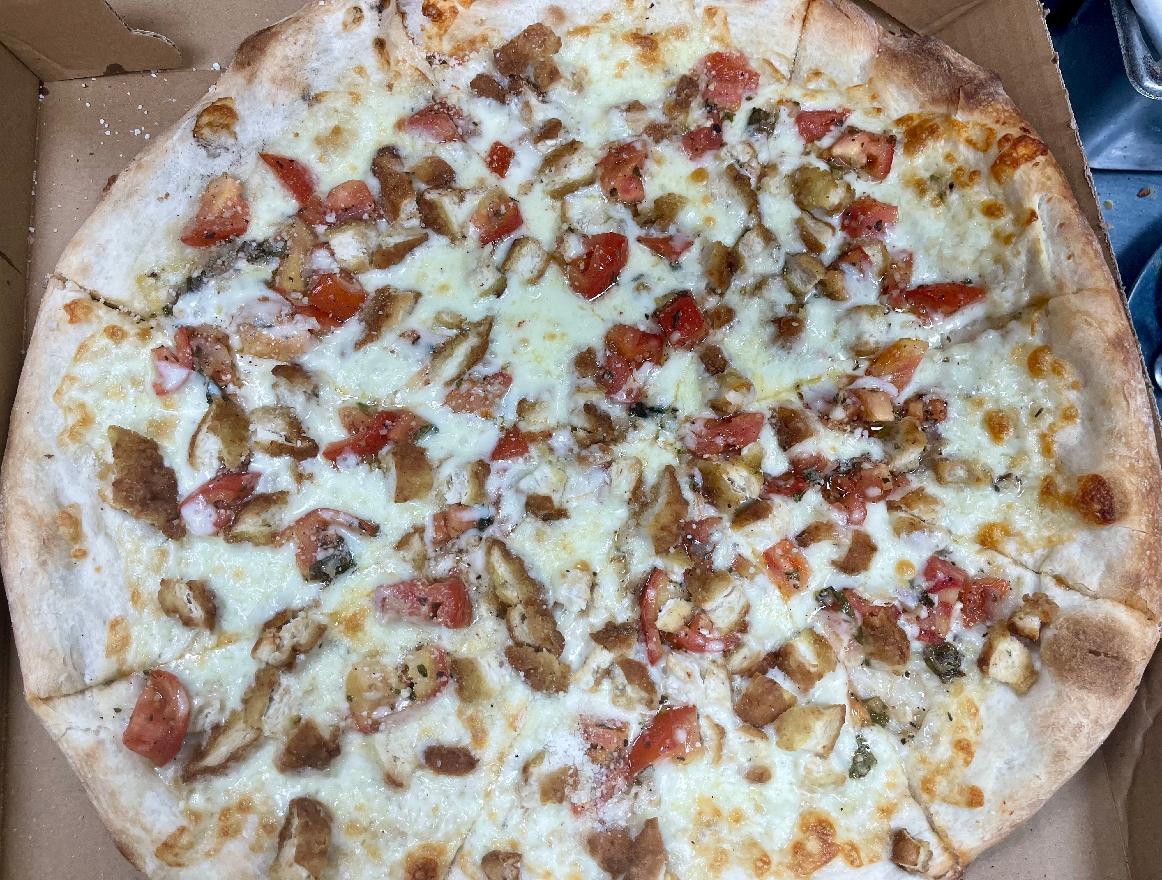 Chicken Bruschetta White Pizza