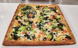 Square White Vegetarian Pizza