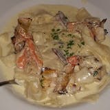 Pappardella Alfredo with Grilled Shrimp