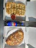 Calzone with up to 3 toppings, One Side & One Drink Lunch Special