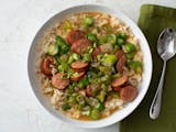 Chicken and sausage gumbo soup