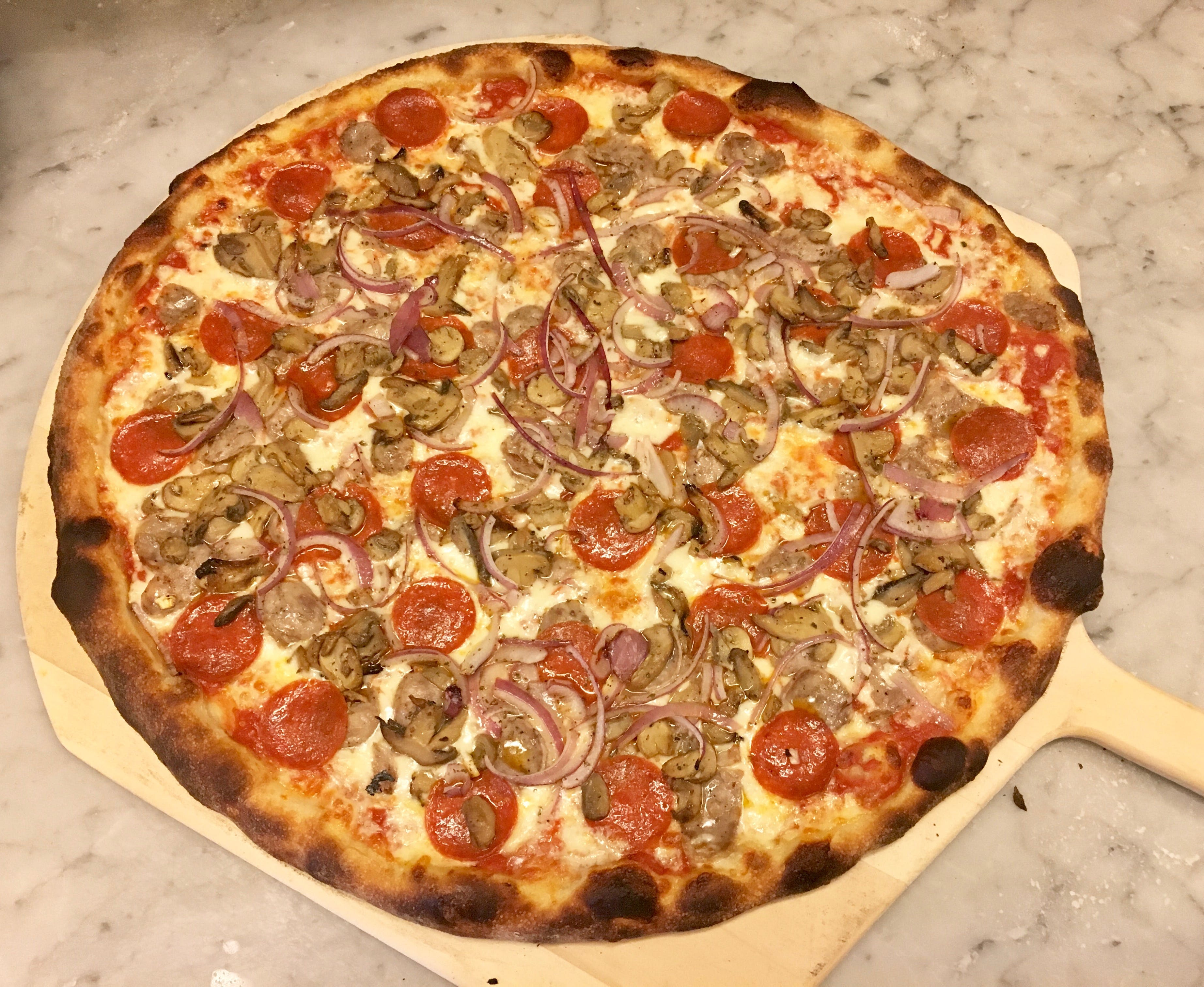 Cheese Pizza with Three Toppings