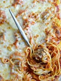 Baked Spaghetti with Meat & Cheese