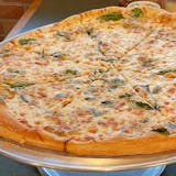 New York Style White Pizza with Spinach