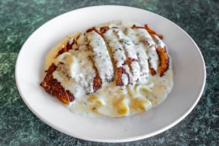 Fettuccine Alfredo with Crispy Chicken
