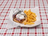 Chicken Souvlaki with French Fries