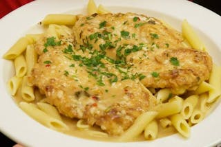 Lemon Chicken Over Pasta