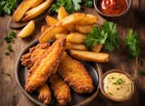 3 pc- Chicken Strips & Potato Wedges