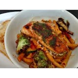 Penne Pasta with Grilled Salmon