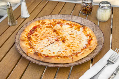 Plain Cheese Pizza — mozzarella and house-made pizza sauce