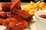 Chicken Wings with Fries & Soda Lunch