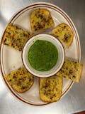 Garlic Bread and Green Chutney