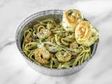 Fettuccini Shrimp al Pesto