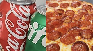 Medium Pizza with Two Toppings & Two Sodas Lunch
