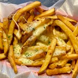 Basket of Fries with Mozzarella Cheese