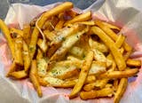 Basket of Fries with Mozzarella Cheese