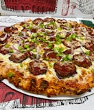 Mavericks Meatball Pizza