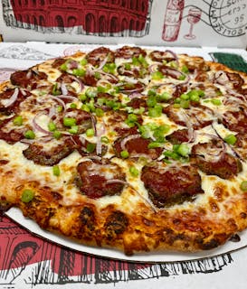 Mavericks Meatball Pizza