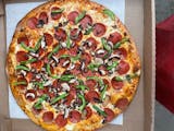 Pepperoni, Mushroom & Green Pepper Pizza