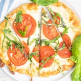 White Fresh Tomato, Basil & Garlic Pizza