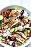 Chicken Kabob Over Greek Salad