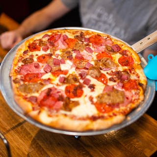 Meatasaurus Pizza