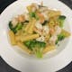 Rigatoni Bolognese with Shrimp Broccoli