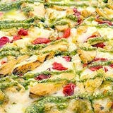 Vegan Basil Pesto Chicken Pizza
