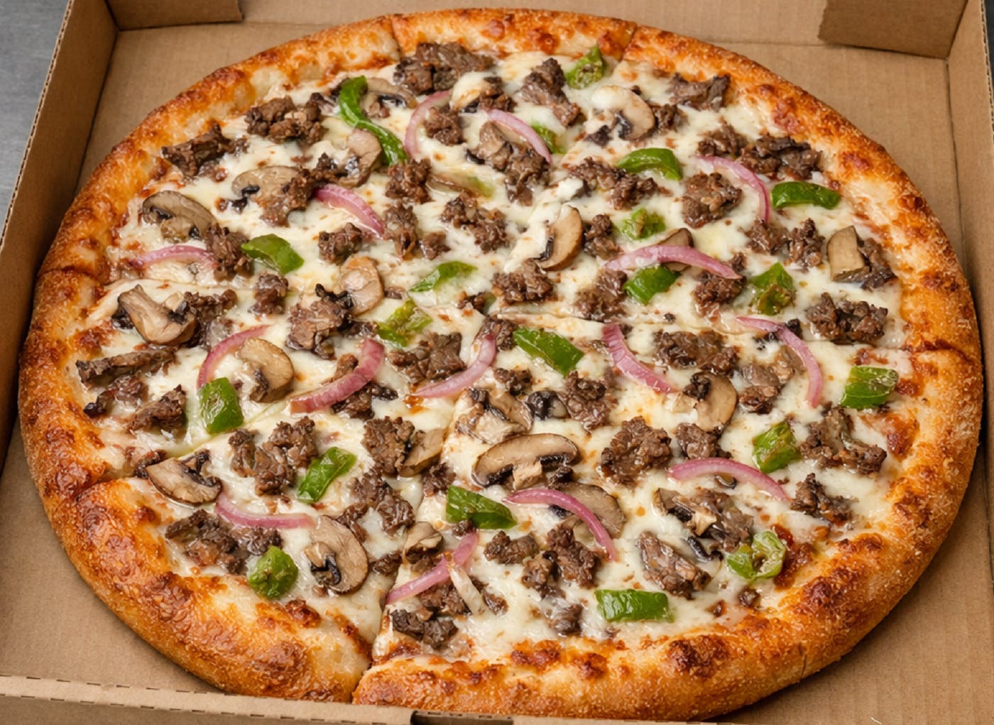 PHILLY STEAK PIZZA