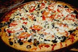 White Mediterranean Veggie Pizza