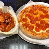 8. One 12" Cheese Pizza & 10 Chicken Wings Family Special
