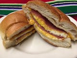 FRIED EGG & CHEESE SANDWICH WITH HAM BREAKFAST