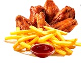Hot Wings with Fries