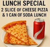 Two Plain Cheese Slices & Can Soda Special