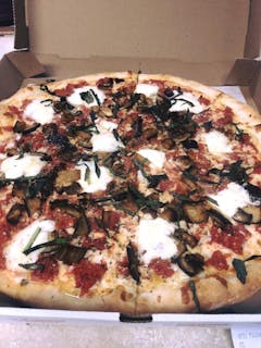 Grilled Eggplant Parmigiana Pizza