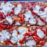 Sausage Peppers Square Pizza