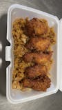 Friend rice & shrimp & chicken wings
