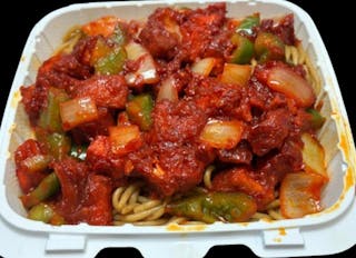 Chicken 65 with Noodles
